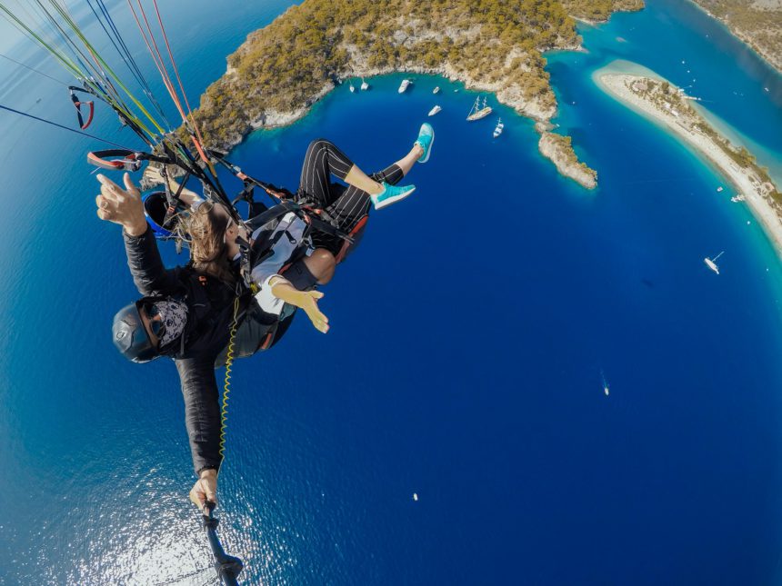 Paragliding jump